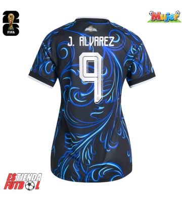 Argentina Julian Alvarez #9 Segunda Equipación Mujer Mundial 2026 Manga Corta